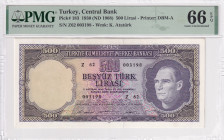 Türkiye, 500 Lira, 1968, UNC, p183a, 5.Emission