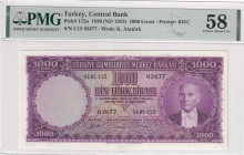 Türkiye, 1.000 Lira, 1953, AUNC, p172a, 5.Emission