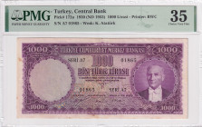 Türkiye, 1.000 Lira, 1953, VF, p172a, 5.Emission