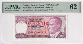 Türkiye, 100 Lira, 1984, UNC, p194as, SPECIMEN