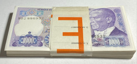 Türkiye, 1.000 Lira, 1988, UNC, p196, 7.Emission