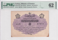 Türkiye, Ottoman Empire, 20 Kurush, 1912, UNC, p80a, Talat / Hüseyin Cahid