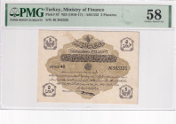 Türkiye, Ottoman Empire, 5 Kurush, 1916, AUNC, p87a, Talat / Hüseyin Cahid