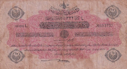 Türkiye, Ottoman Empire, 1/2 Livre, 1913, FINE(-), p89a, Cavid / Hüseyin Cahid