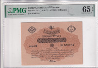 Türkiye, Ottoman Empire, 20 Kurush, 1917, UNC, p97a, Cavid / Hüseyin Cahid