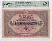 Türkiye, Ottoman Empire, 5 Livres, 1918, VF, p109b, Cavid / Hüseyin Cahid