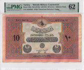 Türkiye, Ottoman Empire, 10 Livres, 1918, UNC, p110x, Cavid / Hüseyin Cahid