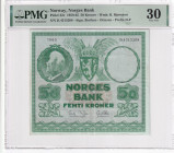 Norway, 50 Kroner, 1960, VF, p32c