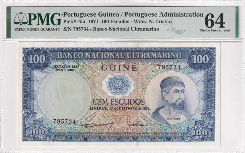 Portuguese Guinea, 100 Escudos, 1971, UNC, p45a

PMG 64

Estimate: USD 50-10...