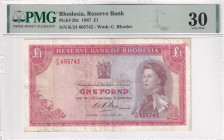 Rhodesia, 1 Pound, 1967, VF, p28c