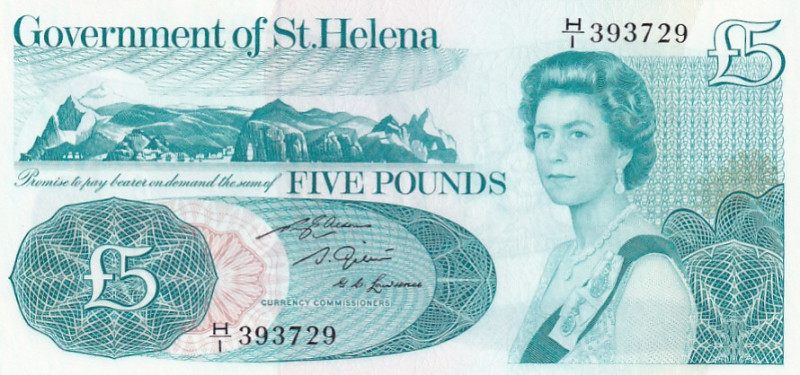 Saint Helena, 5 Pounds, 1981, UNC, p7b

Queen Elizabeth II Portrait

Estimat...