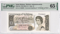 Saint Helena, 1 Pound, 1981, UNC, p9a