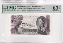 Seychelles, 5 Rupees, 1968, UNC, p14a, British Adminstration