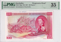 Seychelles, 100 Rupees, 1967, VF, p18pp, PROOF