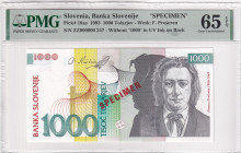 Slovenia, 1.000 Tolarjev, 1993, UNC, p18as, SPECIMEN