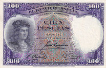 Spain, 100 Pesetas, 1931, AUNC(-), p83