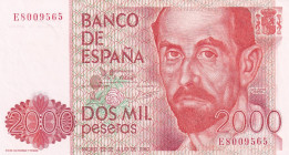 Spain, 2.000 Pesetas, 1980, AUNC, p159