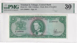 Trinidad & Tobago, 5 Dollars, 1964, VF, p27c