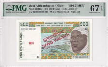 West African States, 500 Francs, 1992, UNC, p610Hbs, SPECIMEN