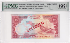 Western Samoa, 5 Tala, 1985, UNC, p26s, SPECIMEN