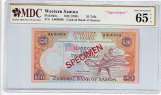 Western Samoa, 20 Tala, 1985, UNC, p28s, SPECIMEN