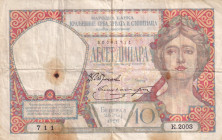 Yugoslavia, 10 Dinara, 1926, FINE, p25