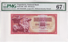 Yugoslavia, 100 Dinara, 1965, UNC, p80b