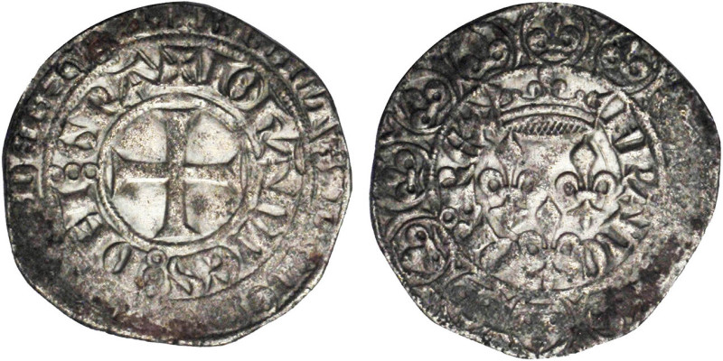 JEAN II le Bon (1350-1364)
Gros aux trois lis, 1re émission
 - TB 25 (TB++)
T...