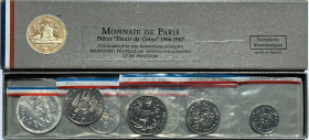 NOUVELLE CALÉDONIE
Série FDC des Nouvelles Hébrides, Nouvelle Calédonie et de Polynésie (1966-67)- 8 pièces en nickel et une en argent
 - FDC 64 (FD...