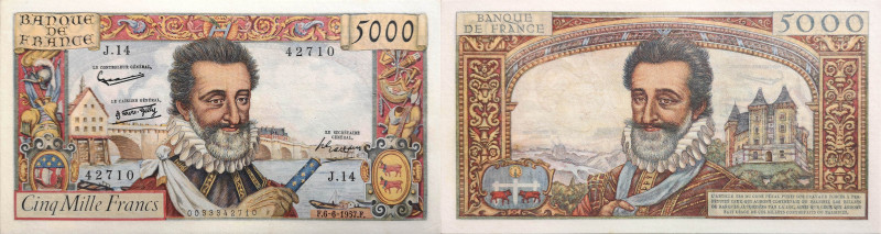 BANQUE DE FRANCE - XXe SIÈCLE
5.000 FRANCS (HENRI IV)
1957 - SPL 62 (SPL)
6-6...