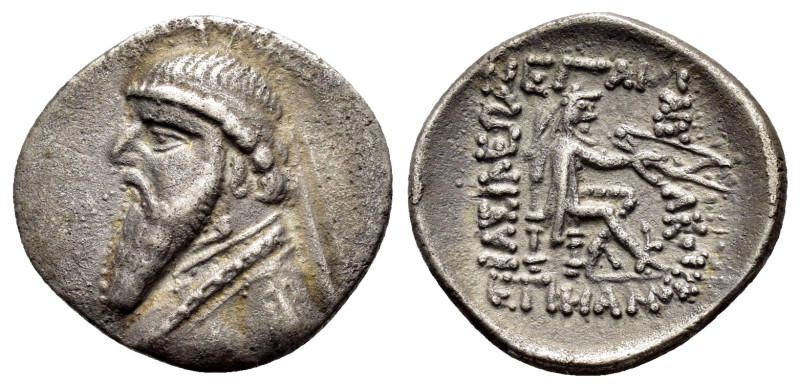 KINGS of PARTHIA. Mithradates II.(121-91 BC)..Ekbatana.Drachm.

Obv : Diademed...