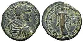 PONTOS. Amaseia. Caracalla (197-217). Ae.

Obv : AY KAI M AYP ANTΩNINOC.
Laureate, draped and cuirassed bust right.

Rev : AΔP CE ANT AMACIAC MH ...