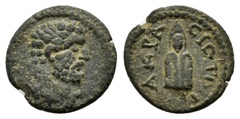 LYDIA.Acrasus.Pseudo-autonomous.(2nd-3rd century). Ae.

Obv : Bearded head of ...