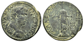 CARIA.Alabanda.Caracalla(197-217).Ae.

Obv : AV K M AVR ANTWNINOC.
Draped, cuirassed and laureate bust right.

Rev : ALABAN - DEWN.
Apollo standing en...