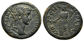 PISIDIA.Antioch.Caracalla.(198-217).Ae.

Obv : IMP C M AVR ANTONI AV.
Laureate head of Caracalla to right.

Rev : ANTIOCH GENI COL CA.
Tyche or ...