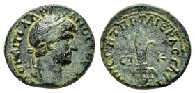 CAPPADOCIA.Tyana.Hadrian.(117-138). Ae.

Obv : ΑΥTO ΚΑΙ ΤΡ ΑΔΡΙΑΝΟС СЄBACT.
Laureate head right.

Rev : TYANЄΩΝ T ΠΡ ΤΑ ΙЄΡ ΑСΥ ΑΥΤ / ЄT - K.
Ha...