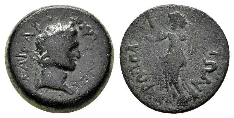 CILICIA. Hierapolis-Castabala. Nerva.(96-98). Ae.

Obv : NEPOYAC KAICAR.
Laur...