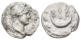 HADRIAN.(117-138).Rome.Denarius.

Obv : HADRIANVS AVGVSTVS.
Laureate head right, with slight drapery.

Rev : COS III.
Seven stars within crescen...