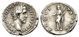 ANTONINUS PIUS.(138-161).Rome.Denarius.

Obv : ANTONINVS AVG PIVS P P COS III.
Bare head right.

Rev : AEQVITAS AVG.
Aequitas standing facing, h...
