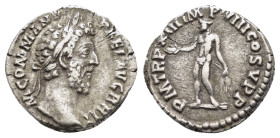 COMMODUS (177-192).Rome.Denarius.

Obv : M COMM ANT P FEL AVG BRIT.
Laureate head right.

Rev : P M TR P XIII IMP VIII COS V P P.
Genius standin...