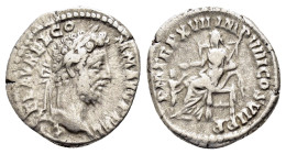 COMMODUS (177-192).Rome.Denarius.

Obv : M COMM ANT P FEL AVG BRIT.
Laureate head right.

Rev : P M TR P XIII IMP VIII COS V P P.
Pietas seated ...