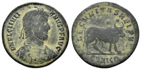 JULIAN II APOSTATA (360-363). Double Maiorina. Cyzicus.

Obv : D N FL CL IVLIANVS P F AVG.
Diademed, draped and cuirassed bust right.

Rev : SECV...