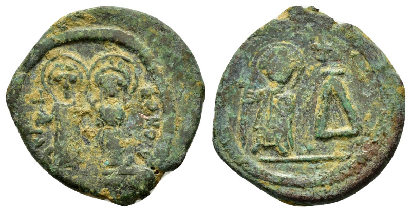 MAURICE TIBERIUS with CONSTANTIA and THEODOSIUS.(582-602).Cherson.Pentanummia.
...