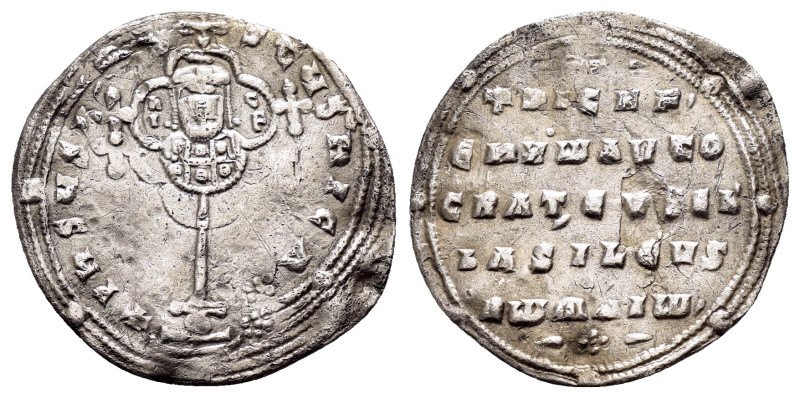 NICEPHORUS II PHOCAS (963-969).Constantinople.Miliaresion.

Obv : + IhSVS XRI-...
