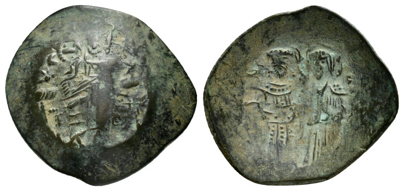 MANUEL I COMNENUS.(1143-1180). Aspron Trachy. Constantinople.

Obv: Christ Pan...