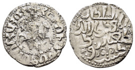 ARMENIA. Hetoum I.(1226-1270).Bilingual issue struck with Kayqubad I.Sis.Tram.

Obv : King, with head facing and holding lis-tipped sceptre, on hors...