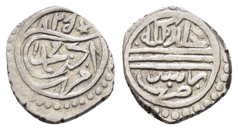 OTTOMAN EMPIRE.Murad II.(1st reign 1421-1444).Brusa 825 AH.Akce.

Obv : مراد ب...