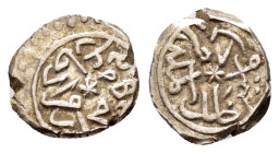 OTTOMAN EMPIRE.Mehmed II.(2nd reign 1451-1481).Amasya (أماسيا) 865 AH.Akce.

Obv : محمد بن / مراد٨٦٥(Mohammed son of  / Murad 865).
Arabic legend....