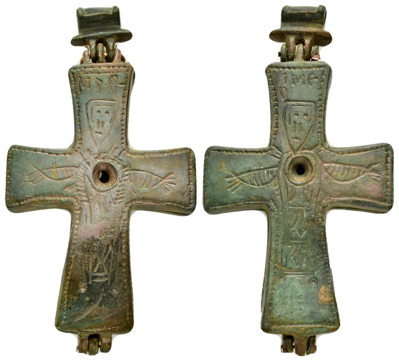 BYZANTINE EMPIRE.BRONZE CROSS.(8th-10th century).Ae.

Condition : Good very fi...