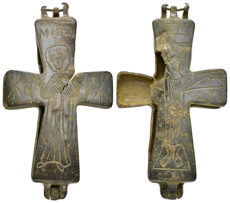 BYZANTINE EMPIRE.BRONZE CROSS.(8th-10th century).Ae.

Condition : Good very fi...